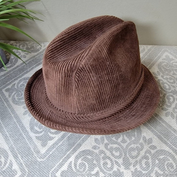 Vintage | Beacon Hill | S Brown Corduroy Fedora - Picture 4 of 12